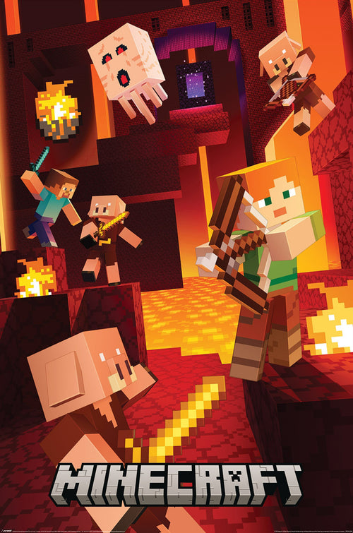 Poster Minecraft Cinematic Piglins 61x91 5cm PP2512255 | Yourdecoration.nl