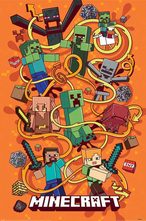 Poster Minecraft Funtage Montage 61x91 5cm PP2401758 | Yourdecoration.nl