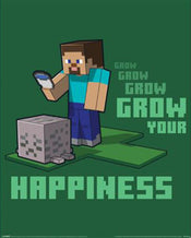 Poster Minecraft Grow Your Happinenss 40x50cm MPP2402265 | Yourdecoration.nl