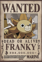 Poster One Piece Wanted Franky Wano 38x52cm Abystyle GBYDCO645 | Yourdecoration.nl