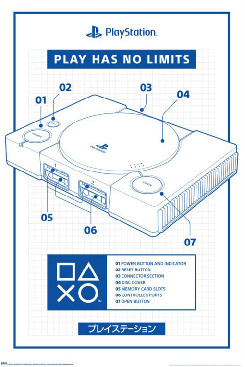 Poster Playstation 2 61x91 5cm GPE6092 | Yourdecoration.nl