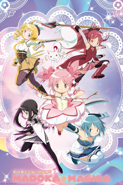 Poster Puella Magi Madoka Magica Group 61x91 5cm Abystyle GBYDCO335 | Yourdecoration.nl