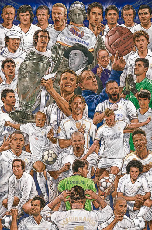 Poster Real Madrid Legends 61x91 5cm GPE6048 | Yourdecoration.nl