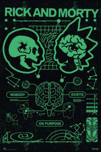 Poster Rick And Morty Nobody Exist On Purpose 61x91 5cm Grupo Erik GPE5821 | Yourdecoration.nl