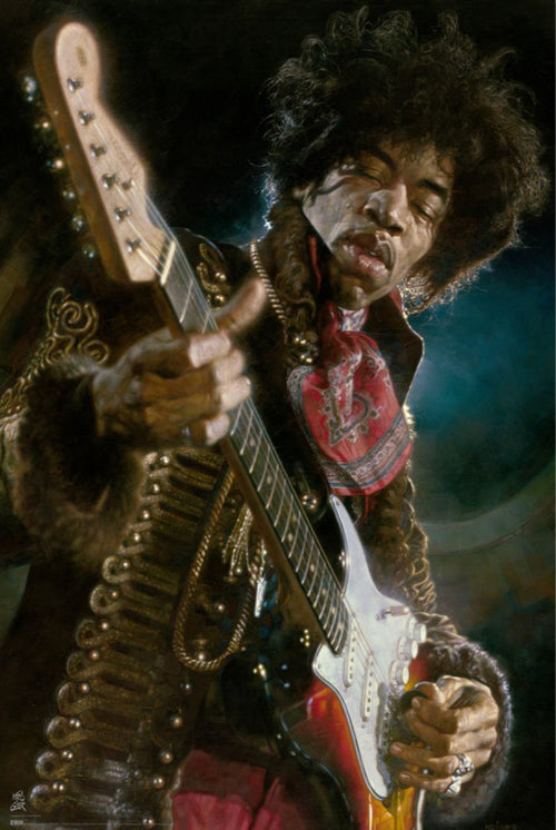 Poster Sebastian Kruger Jimi Hendrix 61x91 5cm GPE6066 | Yourdecoration.nl