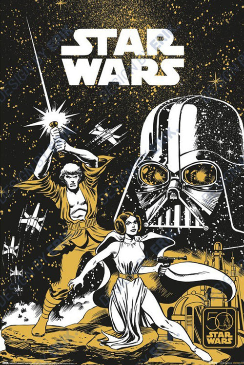 Poster Star Wars 50Th Anniversary 61x91 5cm GPE6088 | Yourdecoration.nl