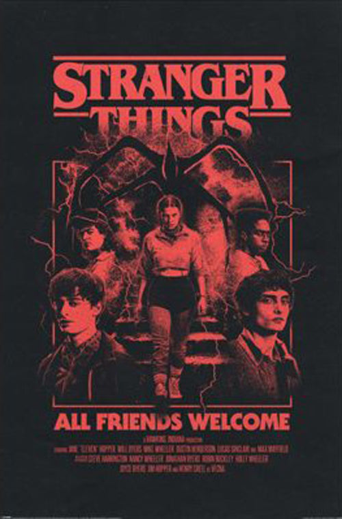 Poster Stranger Things 5 All Friends Welcome 61x91 5cm PP2500890 | Yourdecoration.nl