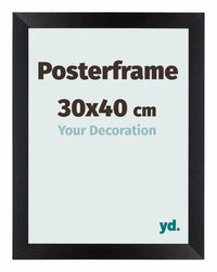 Posterframe 30x40cm Zwart Mat MDF Parma Maat | Yourdecoration.nl