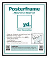 Posterlijst Kunststof Fotolijst 38x52cm Zwart Mat Voorzijde Maat | Yourdecoration.nl