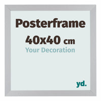 Posterframe 40x40cm Zilver MDF Parma Maat | Yourdecoration.nl