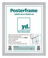 Posterlijst MDF 40x50cm Mat Zilver Voorzijde Maat | Yourdecoration.nl