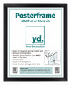 Posterlijst MDF 40x50cm Zwart Mat Voorzijde Maat | Yourdecoration.nl