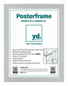 Posterlijst MDF 60x80 Mat Zilver Voorzijde Maat | Yourdecoration.nl