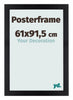 Posterframe 61x91,5cm Zwart Mat MDF Parma Maat | Yourdecoration.nl