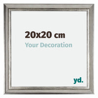 Sheffield Houten Fotolijst 20x20cm Zilver Zwart Geveegd Voorzijde Maat | Yourdecoration.nl