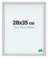 Virginia Aluminium Fotolijst 28x35cm Wit Voorzijde Maat | Yourdecoration.nl