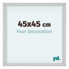 Virginia Aluminium Fotolijst 45x45cm Wit Voorzijde Maat | Yourdecoration.nl