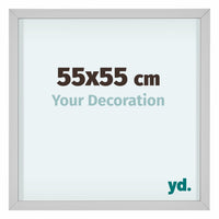 Virginia Aluminium Fotolijst 55x55cm Wit Voorzijde Maat | Yourdecoration.nl