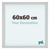 Virginia Aluminium Fotolijst 60x60cm Wit Voorzijde Maat | Yourdecoration.nl