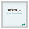 Virginia Aluminium Fotolijst 70x70cm Wit Voorzijde Maat | Yourdecoration.nl