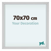 Virginia Aluminium Fotolijst 70x70cm Wit Voorzijde Maat | Yourdecoration.nl