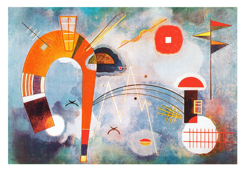 Wassily Kandinsky  Rond et pointu Kunstdruk 100x70cm | Yourdecoration.nl