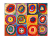 Wassily Kandinsky  Farbstudie Quadrate Kunstdruk 80x60cm | Yourdecoration.nl