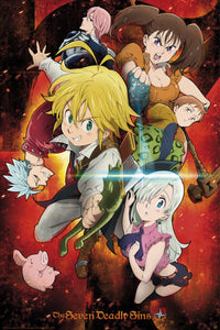 The Seven Deadly Sins Characters Poster 61X91 5cm | Yourdecoration.nl