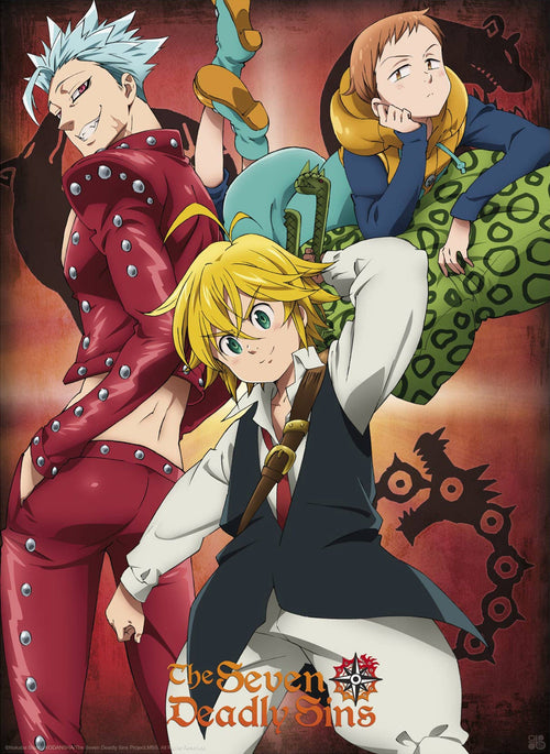 The Seven Deadly Sins Ban King And Meliodas Poster 38X52cm | Yourdecoration.nl