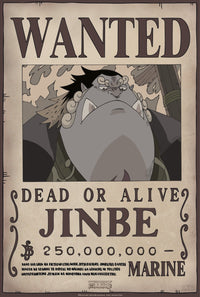 One Piece Wanted Jinbe Poster 35X52cm | Yourdecoration.nl