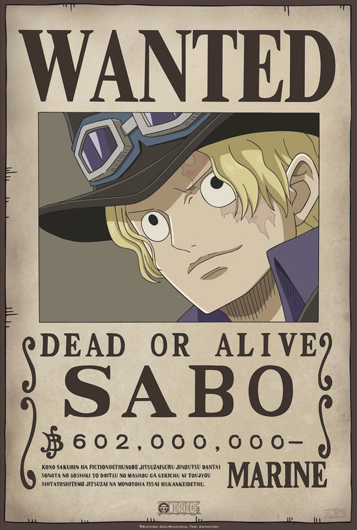 One Piece Wanted Sabo Poster 35X52cm | Yourdecoration.nl