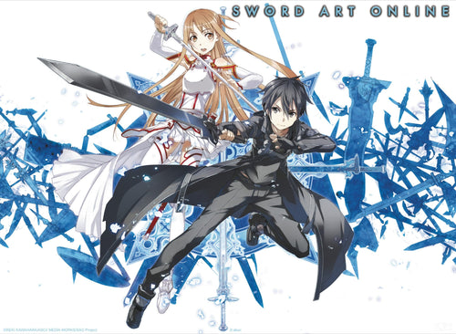 Sword Art Online Asuna And Kirito Poster 52X38cm | Yourdecoration.nl