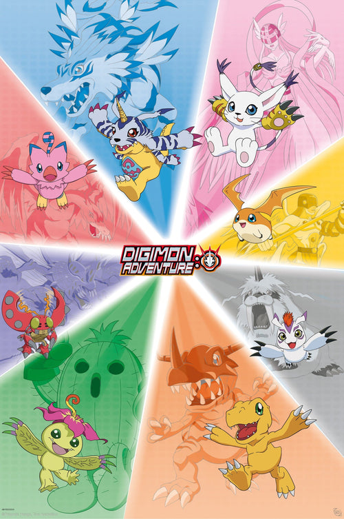 abystyle gbydco153 digimon group poster 61x91,5cm | Yourdecoration.nl