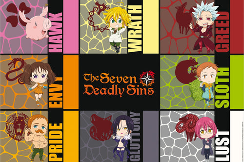 abystyle gbydco351 the seven deadly sins s3 chibi sins poster 91,5x61cm | Yourdecoration.nl