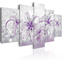 Artgeist Purple Graces Canvas Painting 5 Piece | Yourdecoration.com