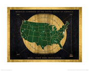 Pyramid Fantastic Beasts Hex indicator map Kunstdruk 40x50cm | Yourdecoration.nl
