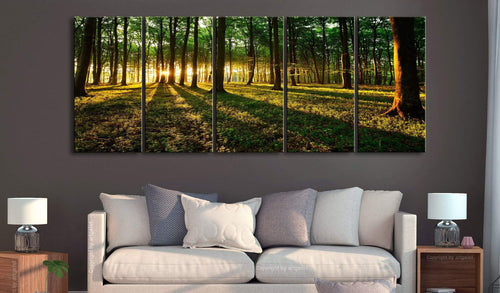 Artgeist Shade of Trees I Canvas Painting 5 Piece Ambiance | Yourdecoration.com