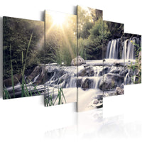 Artgeist Waterfall of Dreams Canvas Painting 5 Piece | Yourdecoration.com