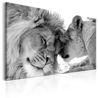 Artgeist Lions Love Canvas Painting | Yourdecoration.com