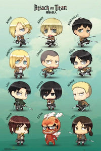 GBeye Attack on Titan Chibi Characters Poster 61x91,5cm | Yourdecoration.nl