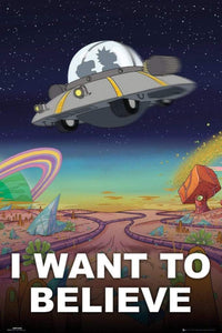 GBeye Rick and Morty I Want to Believe Poster 91,5x61cm | Yourdecoration.nl