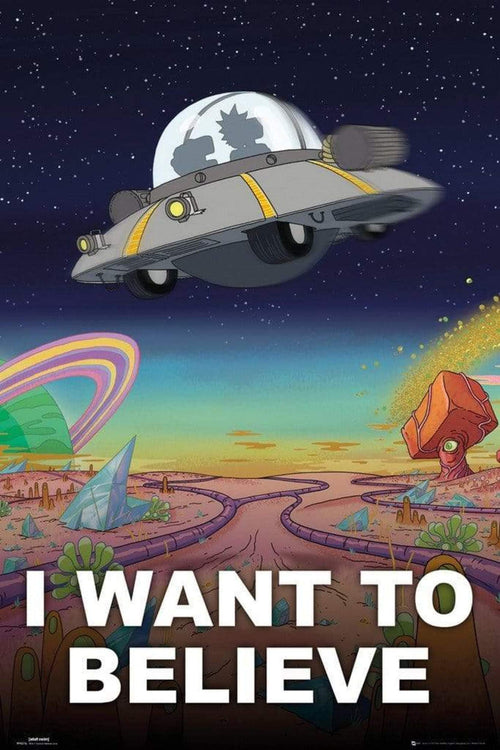GBeye Rick and Morty I Want to Believe Poster 91,5x61cm | Yourdecoration.nl