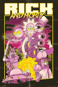GBeye Rick and Morty Action Movie Poster 61x91,5cm | Yourdecoration.nl