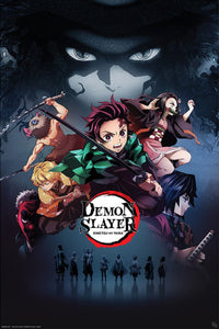 gbeye gbydco100 demon slayer group poster 61x91 5cm | Yourdecoration.nl