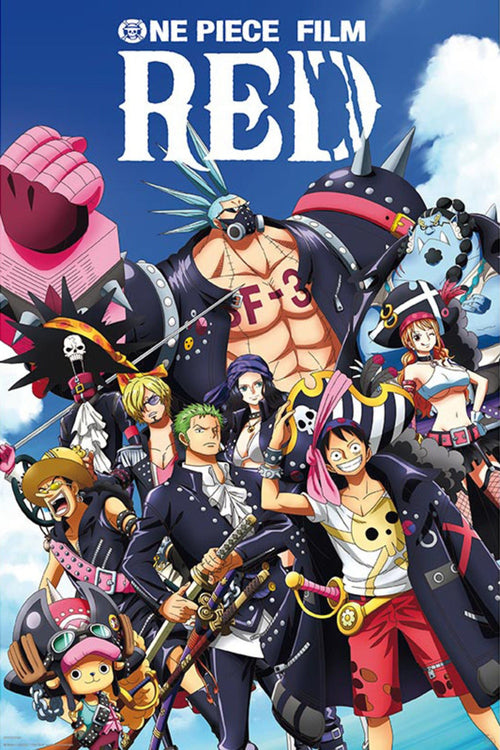 Gbeye GBYDCO193 One Piece Red Full Crew Poster 61x 91-5cm | Yourdecoration.nl