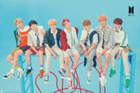 GBeye BTS Group Blue Poster 91,5x61cm | Yourdecoration.nl