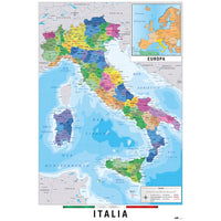 Grupo Erik GPE5125 Map Italia Physical Politic Poster 61X91,5cm | Yourdecoration.nl