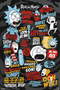 Grupo Erik GPE5241 Rick And Morty Quotes Poster 61X91,5cm | Yourdecoration.nl