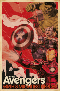 Grupo Erik GPE5307 Marvel Avengers Earths Mightiest Heroes Poster 61X91,5cm | Yourdecoration.nl