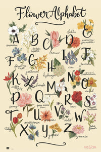 Grupo Erik GPE5323 Lily And Val Flowers Alphabet Poster 61X91,5cm | Yourdecoration.nl